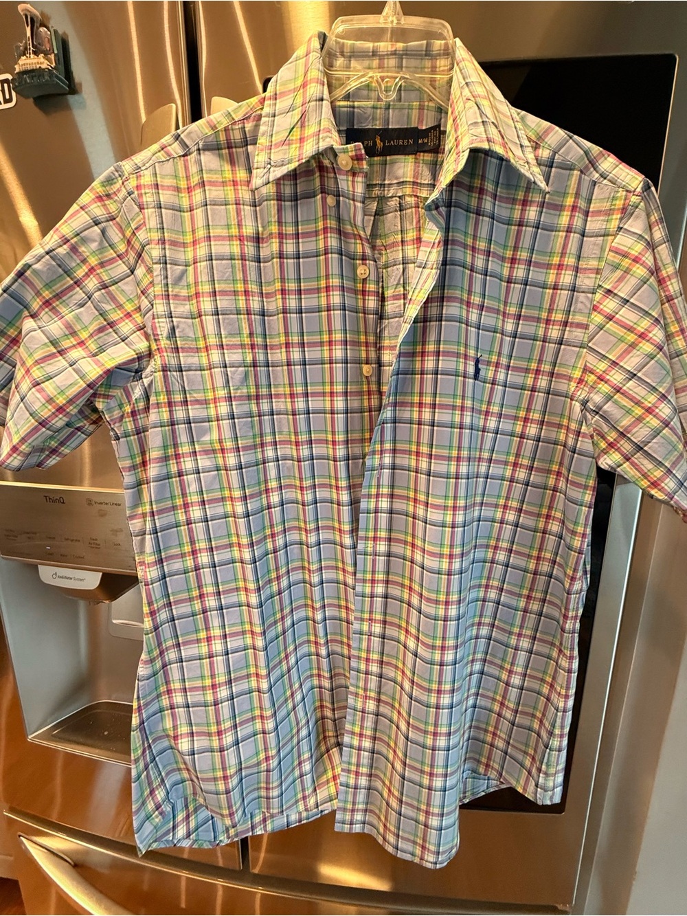 Polo by Ralph Lauren Men's Multicolor Plaid Short-Sleeve Shirt Medium